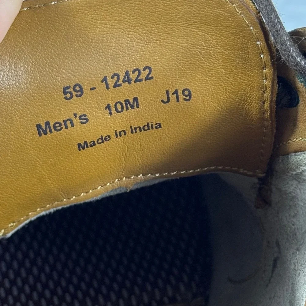 Johnston & Murphy Conway Men's Tan Leather Wingtip Oxford Shoes Size 10M